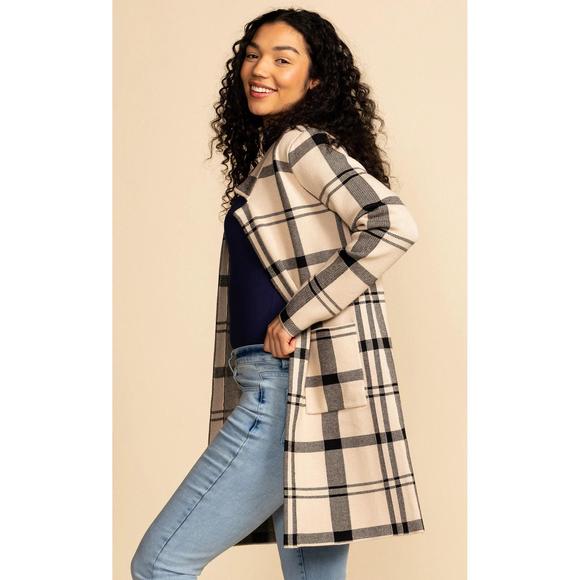 NEW PINK MARTINI harmon coatigan in ecru - Picture 3 of 3